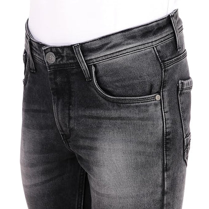 Alpha Array Men Comfort Regular Fit Jeans (Faded Black)