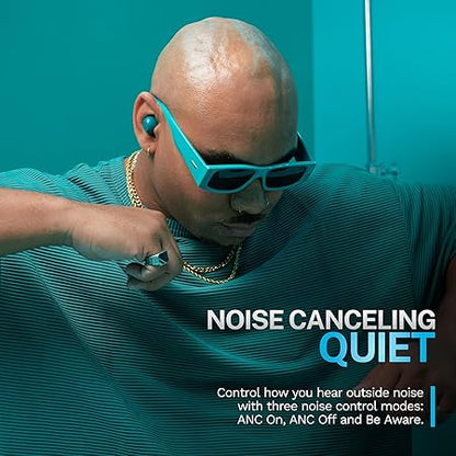 Lab Go Pop ANC Active Noise Cancelling Earbuds, Bluetooth Earphones, 24+ Hr Playtime (4 Color options)