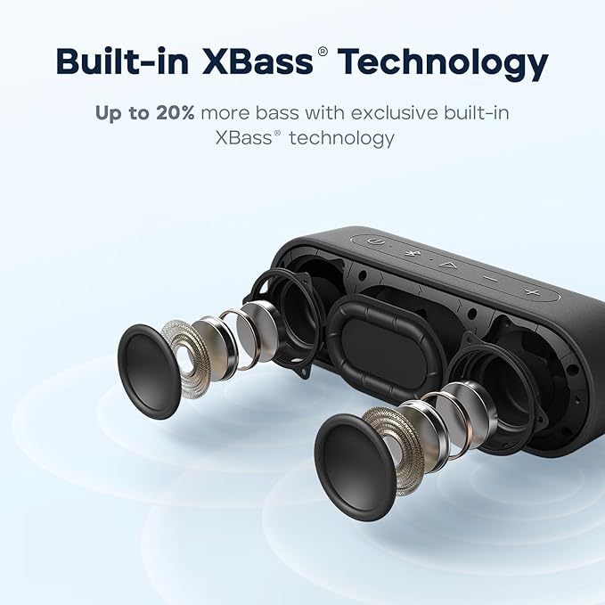 Tribit Updated Version XSound Go Wireless Bluetooth 5.3 Speakers with Loud Stereo Sound & Rich Bass 16W,24H Playtime,150 ft Bluetooth Range (3 color options)